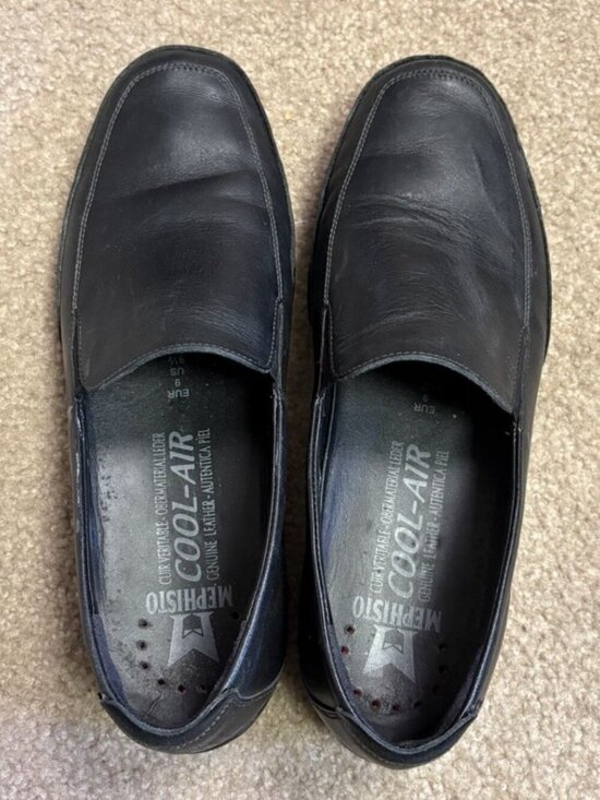Mephisto Edlef Black Leather Loafers Slip On Cool-Air Shoes Men’s Sz 9.5 Croatia main image 9